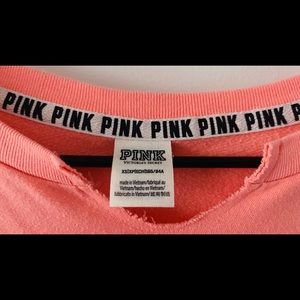 | PINK crewneck | size: XS | color: pink/coral |